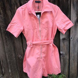 Prettylittlething Pink Romper: Brand New Sz 4